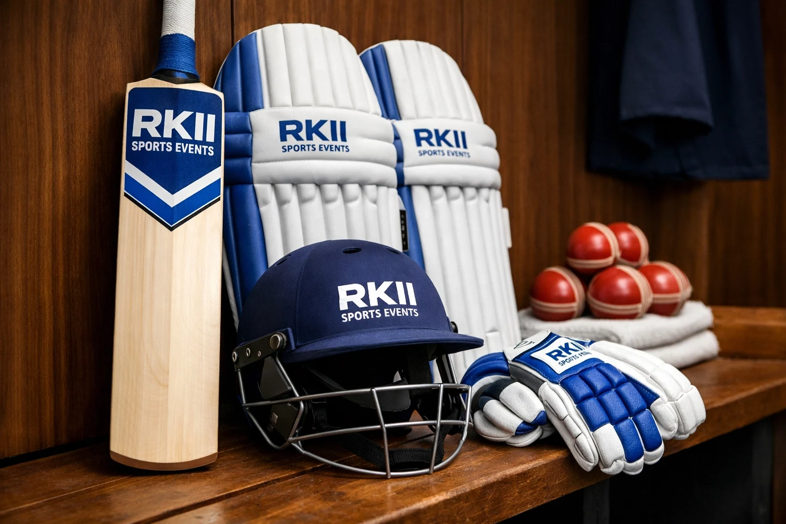 RKII Sports Events cricket kit rental gear